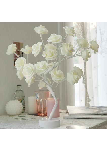 USB Kumandalı LED Masa Lambası Gül Çiçek Gece Işıkları Garland Dekorasyonun Gün Işıkları B (Yurt Dışından) indirimleri