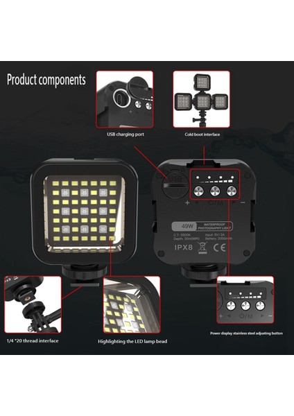 Mini Rgb Tam Renkli Dolgu Işığı Dalış 30 M LED Güzellik Taşınabilir Telefon Canlı Yayın Aydınlatma Işığı Kamera Cep Işığı, A (Yurt Dışından) fırsatları