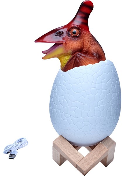 3D Gece Lambası Pterosaur Yumurta Masa Lambası 3 Renk Dokunmatik Karikatür Masa Lambaları Ev Dekor Çocuk Doğum Günü Hediyesi Için (Yurt Dışından)