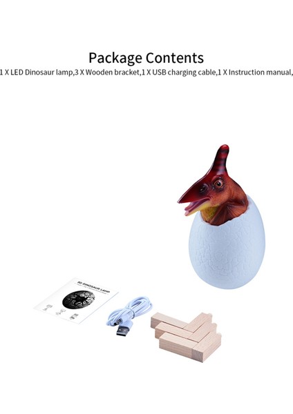3D Gece Lambası Pterosaur Yumurta Masa Lambası 3 Renk Dokunmatik Karikatür Masa Lambaları Ev Dekor Çocuk Doğum Günü Hediyesi Için (Yurt Dışından) fiyatları