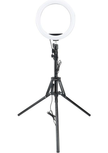 Tripod Standlı Telefon Tutuculu Halka Işık, Bluetooth Uzaktan Kumandalı Telefon Için 10 Inç Selfie Halka Işığı, Canlı Yayın Için (Yurt Dışından)