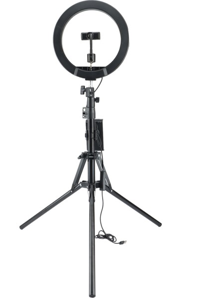 Tripod Standlı Telefon Tutuculu Halka Işık, Bluetooth Uzaktan Kumandalı Telefon Için 10 Inç Selfie Halka Işığı, Canlı Yayın Için (Yurt Dışından) fırsatları