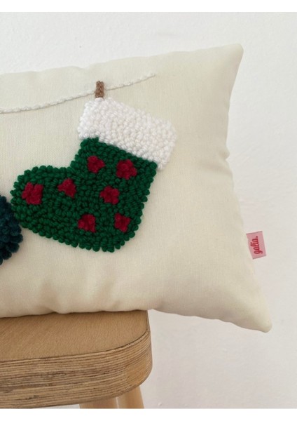 Yılbaşı Çoraplar Punch Kırlent Yastık Kılıfı fiyatları