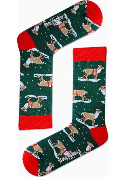 5'li Yılbaşı Christmas Desenli Renkli Hediye Çorap Kutusu fırsatları