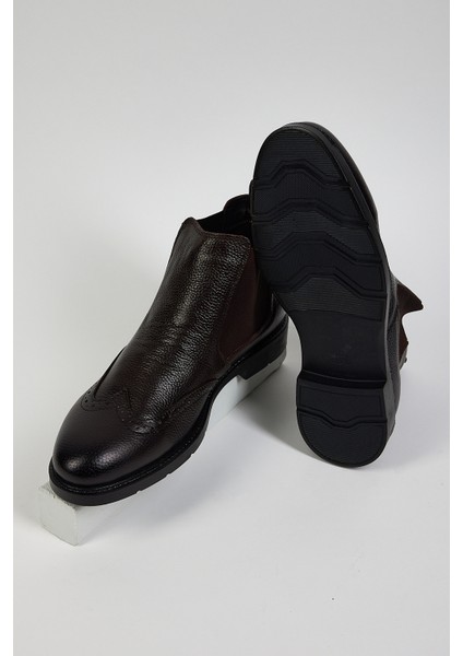 Erkek Kahve Tonny Black Rahat Kalıp Detaylı Hakiki Deri Erkek Bot fırsatları