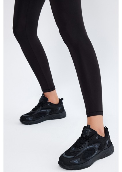 Unisex Siyah Füme Faylon Taban Rahat Kalıp Unisex Ayakkabı