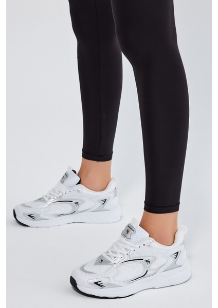 Unisex Beyaz Gümüş Faylon Taban Rahat Kalıp Unisex Ayakkabı fiyatları