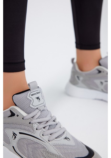 Unisex Gri Siyah Faylon Taban Rahat Kalıp Unisex Ayakkabı fiyatları