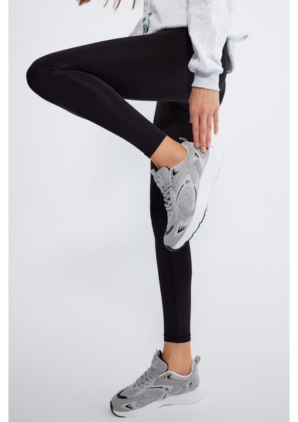 Unisex Gri Siyah Faylon Taban Rahat Kalıp Unisex Ayakkabı indirimleri