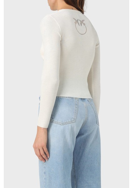 Yünlü Slim Fit Düğmeli V Yaka Hırka Kadın Hırka 102018 A18M Z12