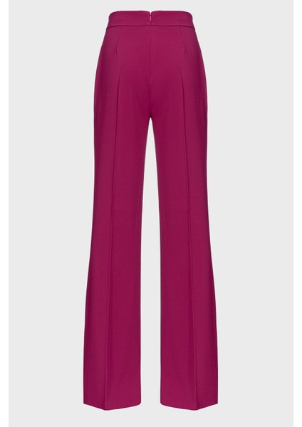 Slim Fit Fermuar ve Düğme Detaylı Yüksek Bel Bol Paça Pantolon Bayan Pantolon 100055 A14I Vıb indirimleri