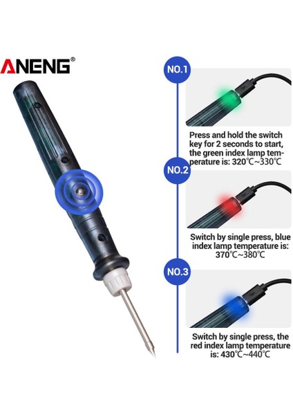 LT002 USB Ayarlanabilir Sıcaklık Elektrikli Havya 5 V Dc/8 W Kaynak Lehim Rework Istasyonu Isı Kalem Tamir Araçları (Yurt Dışından) modelleri