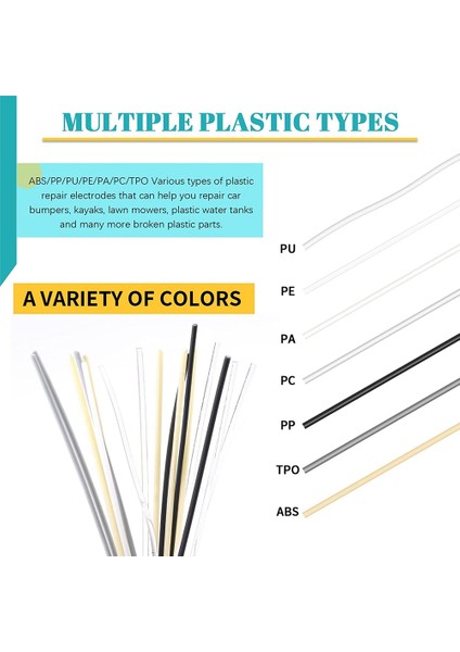 75 Parça Plastik Kaynak Teli, Takviyeli Paslanmaz Çelik Hasır Kiti 7 Tip Plastik Kaynak Teli (Yurt Dışından) indirimleri