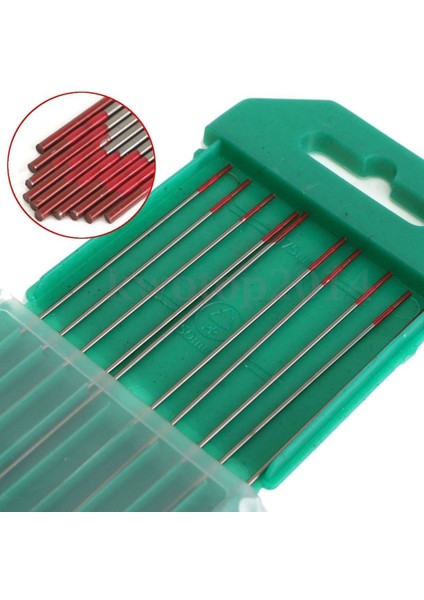 10 Adet Tungsten %2 Uçlu Tıg Kaynak Elektrodu 150MM / 6 Inç (Yurt Dışından)