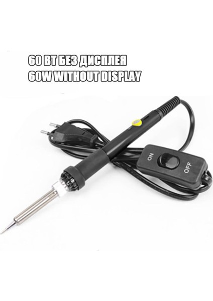 Handskıt 60W Elektrikli Havya Seti Ayarlanabilir Sıcaklık Seramik Çekirdek Isıtma Taşınabilir Ev Kaynak Lehim Tamir Araçları (Yurt Dışından)