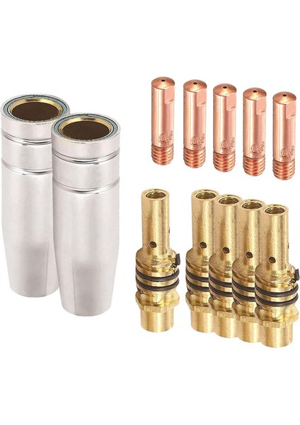 Nozullar Temas Uçları Tutucular Kaynak Parçaları Seti Mig Kaynakçı Sarf Malzemesi 15AK Torç Kaynak Makinesi Için Fit 0.8 mm (Yurt Dışından)