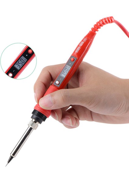 220V 80W LCD Elektrikli Havya 908S Ayarlanabilir Sıcaklık Havya ile Kaliteli Havya Ipuçları ve Kitleri Ab Tak (Yurt Dışından) fırsatları