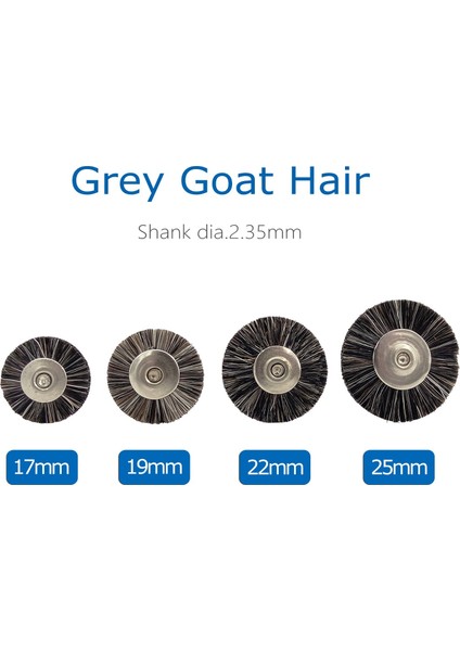 10 Adet/torba 2.35MM Parlatma Fırçası Tekerlek Diş Laboratuvarı Laboratuar Malzemeleri Yumuşak Gri Keçi Kılı Döner Araçları Düşük Hız Hp Shank Buff (Yurt Dışından) fiyatları