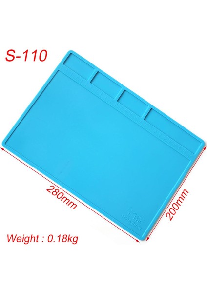 Anti-Statik Isıya Dayanıklı Çalışma Masası Lehimleme Istasyonu Demir Telefon Bilgisayar Tamir Anti-Manyetik Bga Yalıtkan Silikon Ped (Yurt Dışından)