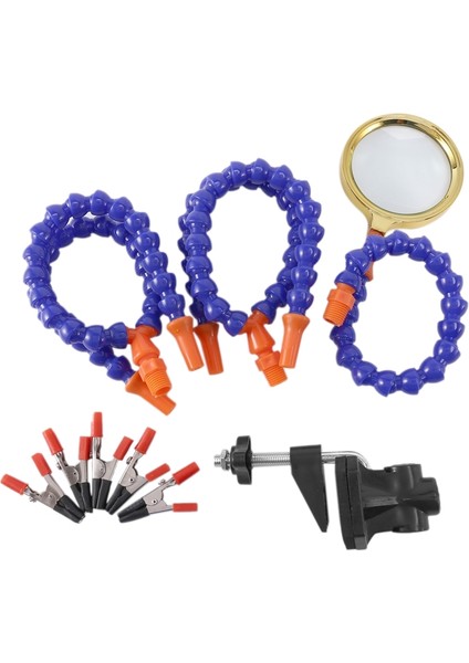 Nanlıy-Tezgah Mengenesi Masa Kelepçesi Lehimleme Istasyonu 5 Adet Esnek Kollar Havya Tutucu Kaynak Onarım Üçüncü El Aleti (Yurt Dışından) fırsatları