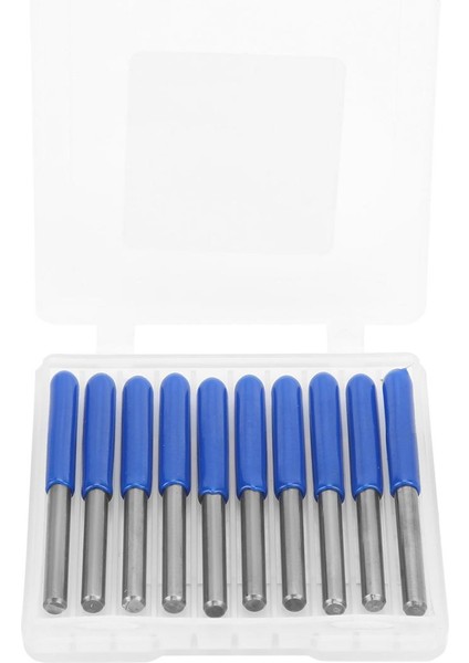 Hao Kan 10 Adet V Şekilli Oyma Kesici 3.175 Saplı 2 Flüt Çimentolu Karbür Gravür Ucu (Yurt Dışından)