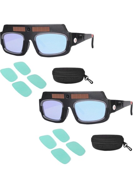 Zoroom 2x Güneş Ed Otomatik Kararan Kaynak Maskesi Kask Gözlük Kaynakçı Gözlük Ark Anti-Şok Lens Saklama Kutusu ile (Yurt Dışından)