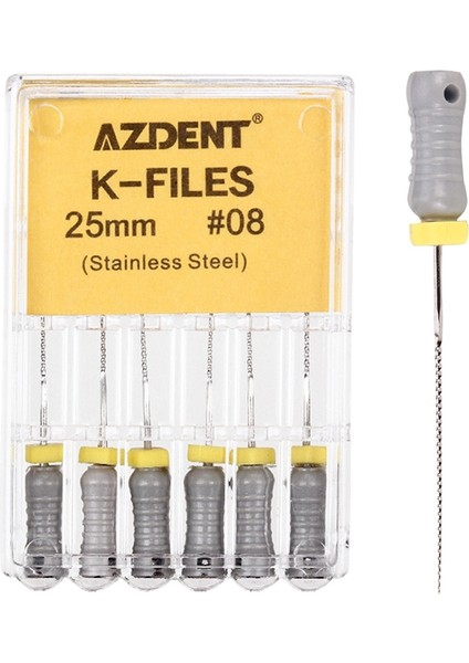 Adet/paket Azdent Diş El Kullanımı K Dosyaları 25MM Paslanmaz Çelik Endodontik Kök Kanal Dosyaları Diş Hekimi Araçları Diş Laboratuvarı Aletleri (Yurt Dışından) fırsatları