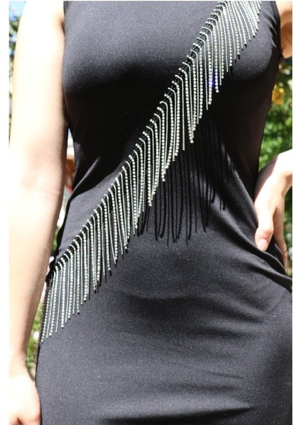 Taş Zincir Detaylı Elbise modelleri