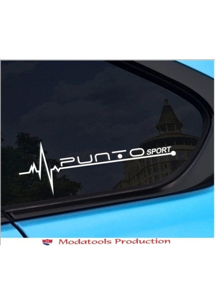 Fiat Punto Için Uyumlu Aksesuar Yan Cam Sticker Oto Kapı Beyaz 20*7 cm 001