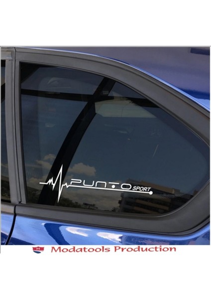 Fiat Punto Için Uyumlu Aksesuar Yan Cam Sticker Oto Kapı Beyaz 20*7 cm 001