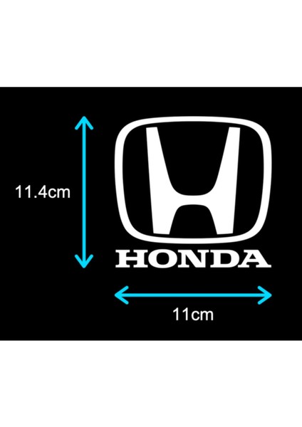 Honda Için Uyumlu Aksesuar Oto Sticker Beyaz 11 cm 001