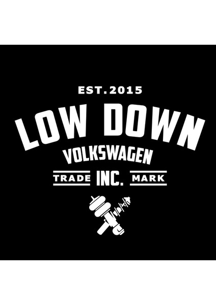 Low Down Volkswagen Için Uyumlu Aksesuar Arka Cam Sticker 40*31 cm 001