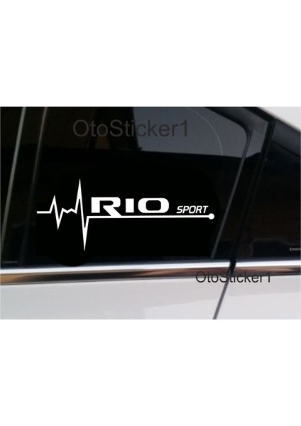 Kia Rio Sport Nabız Kalp Atışı Ritim Sticker 2 Adet 001