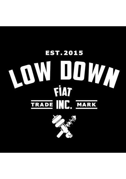 Low Down Fiat Arka Cam Sticker 40*31 cm 001