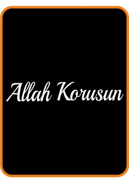 Allah Korusun Oto Sticker Beyaz 40*8 cm 001