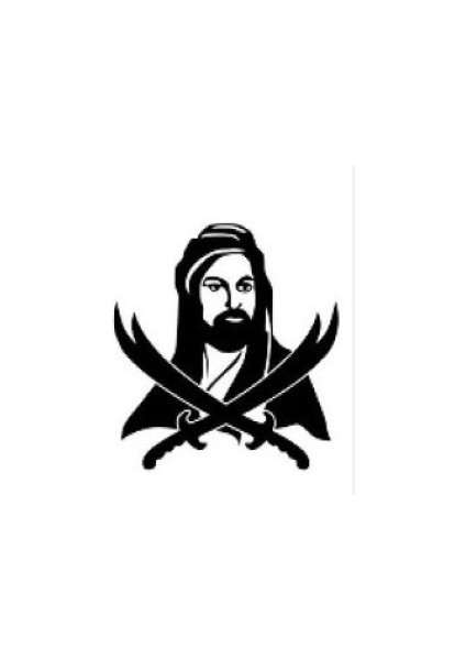 Zülfikar Kılıcı Oto Stickeri Siyah 30*30 cm 001