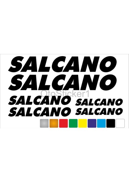 Bisiklet Kadro Sticker Seti Salcano Uyumlu Siyah 001