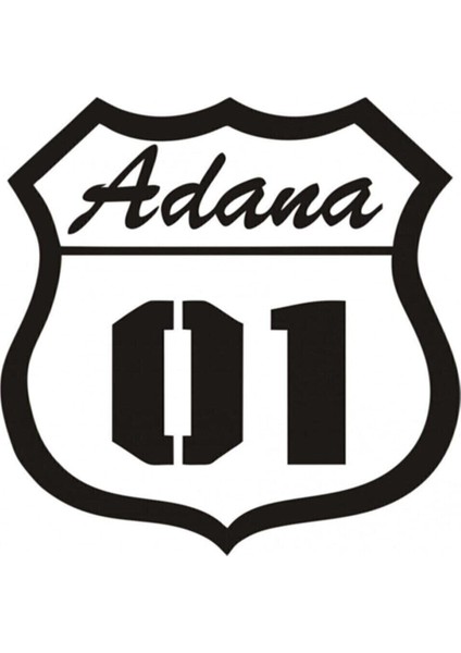 Adana 01 Oto Sticker Siyah 20*20 cm 001