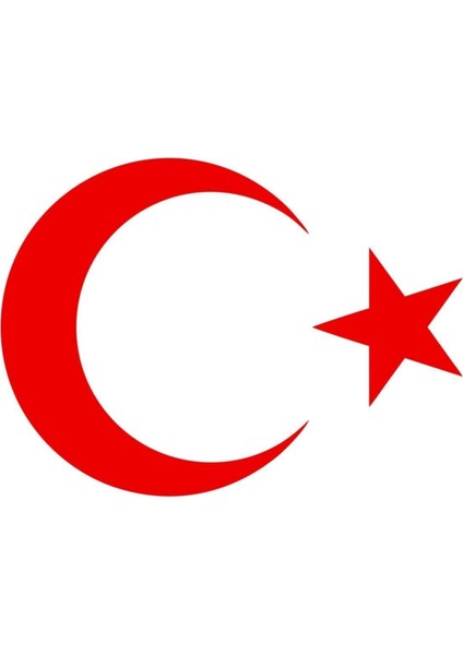 Kırmızı Türk Bayrağı Oto Kaput-Far Sticker 30 cm 001