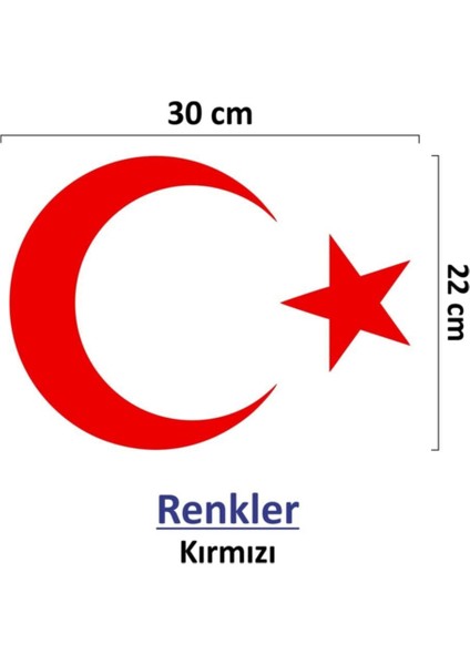 Kırmızı Türk Bayrağı Oto Kaput-Far Sticker 30 cm 001 fiyatları