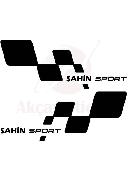 Şahin Için Uyumlu Aksesuar Oto Yan Sport Kapı Altı Sticker Sag-Sol Set Siyah 30*11 cm 001