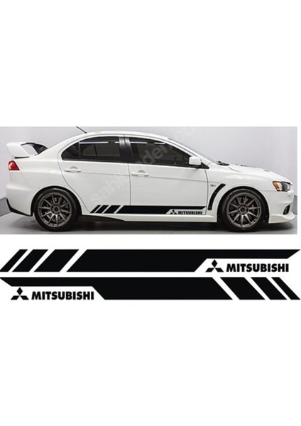 Mitsubishi Için Uyumlu Aksesuar Yan Sport Sticker 001