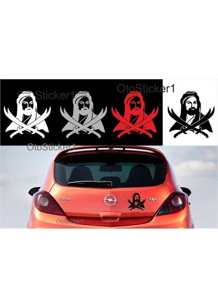 Zülfikar Kılıcı Oto Stickeri Gri 30*30 cm 001 modelleri