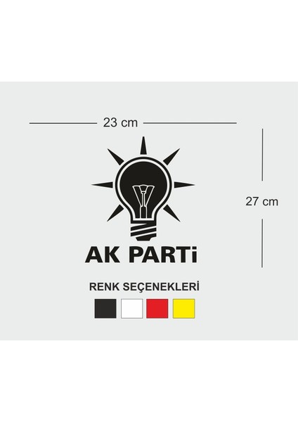 Akp Logo Oto Sticker 23*27 cm 001 fiyatları