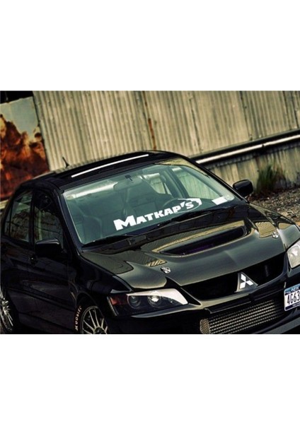 Matkaps Ön Cam Yazı Sticker 53*15 cm 001