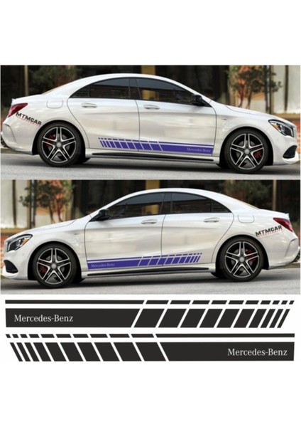 Mercedes Benz Için Uyumlu Aksesuar Oto Yan Şerit Sticker 001