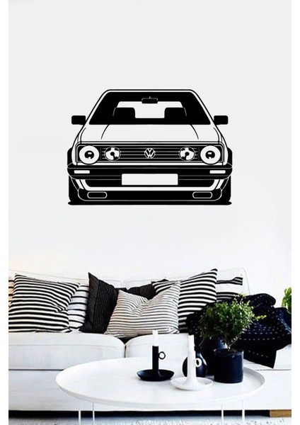Golf Modifiyeli Araba Duvar Sticker Yapıştırma (Sudan ve Nemden Etkilenmez) 001