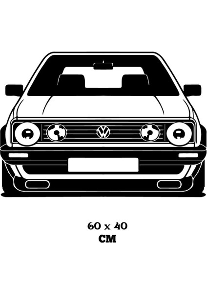 Golf Modifiyeli Araba Duvar Sticker Yapıştırma (Sudan ve Nemden Etkilenmez) 001 modelleri