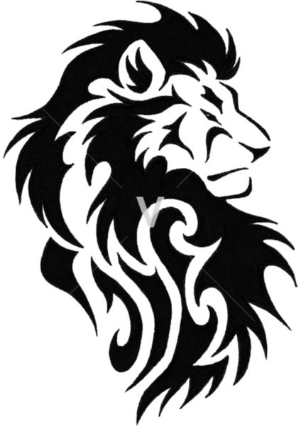 Aslan Başı Tasarım Oto Yakıt Depo Kapağı Sticker Siyah 15*10 cm 001