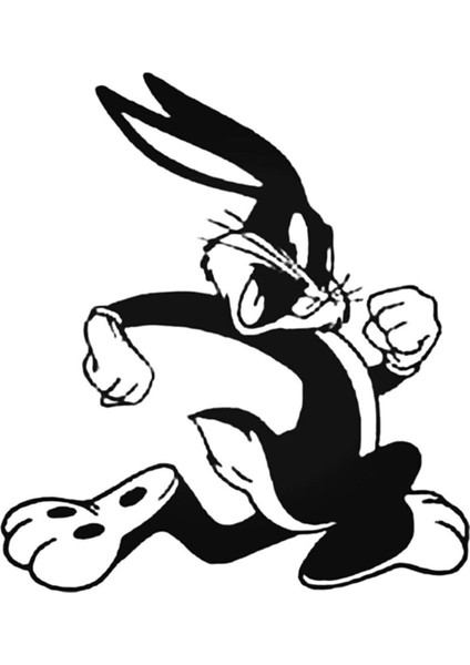 Bugs Bunny Tasarım Oto Sticker 20 cm 001